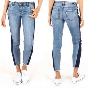 Kut From The Kloth‎ Reese Two Toned Ankle Straight Jeans Size 4 Raw Hem New!!!